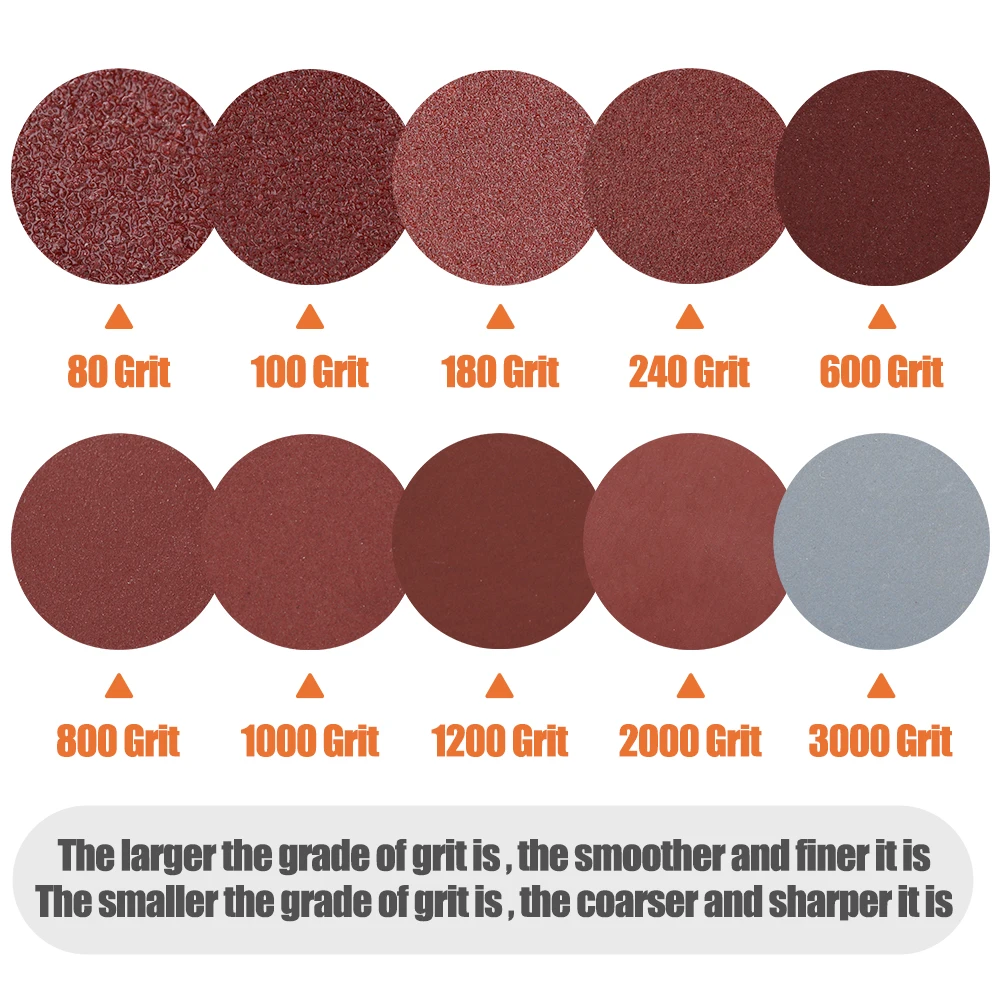 CMCP 102pcs 3inch Sanding Discs Pads 80-3000 Grit Sandpapers Abrasive Polishing Pad Kit For Drill Grinder Rotary Tools