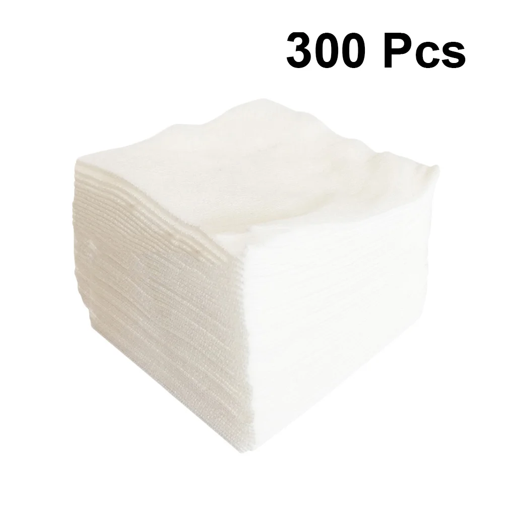 300Pcs Makeup Remover Pads Non-Woven Soft Absorbent Disposable Facial Pads for Home Salon Face Cleansing Makeup Remover