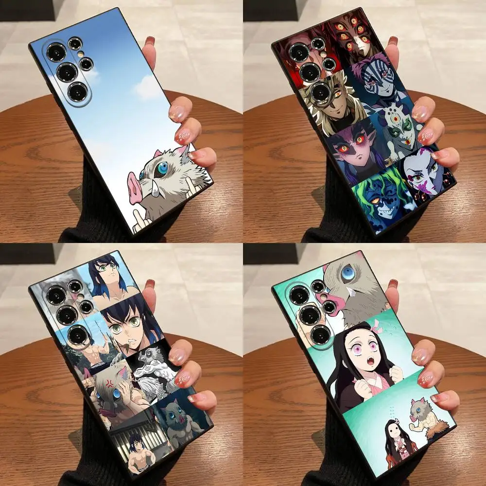 

D-Demon Inosuke Hashibira Slayer Phone Case For Samsung S25,S24,S21,S22,S23,S30,Ultra,S20,Plus,Fe,Lite,5G Black Cover