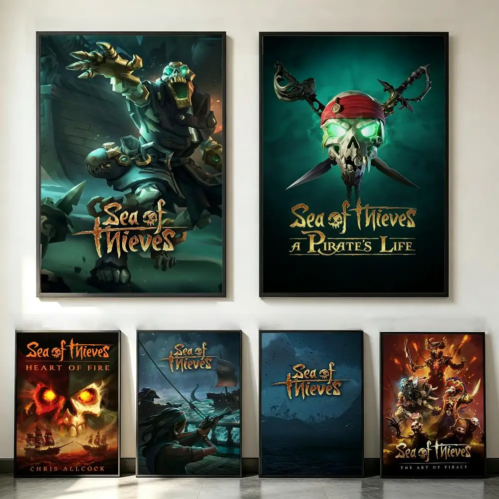 game Sea of Thieves Poster Poster HD Trendy SelfAdhesive Wall Art Print For Living Room Bedroom Dorm Office Home Gift