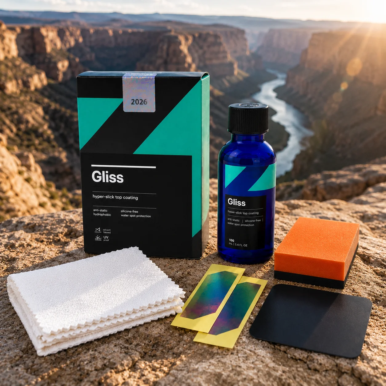 50ml Kit for CAR Gliss Original Ceramic Coating for Cars Hyper Smooth Hydrophobic Nano Top-Coat with Microfiber Applicators