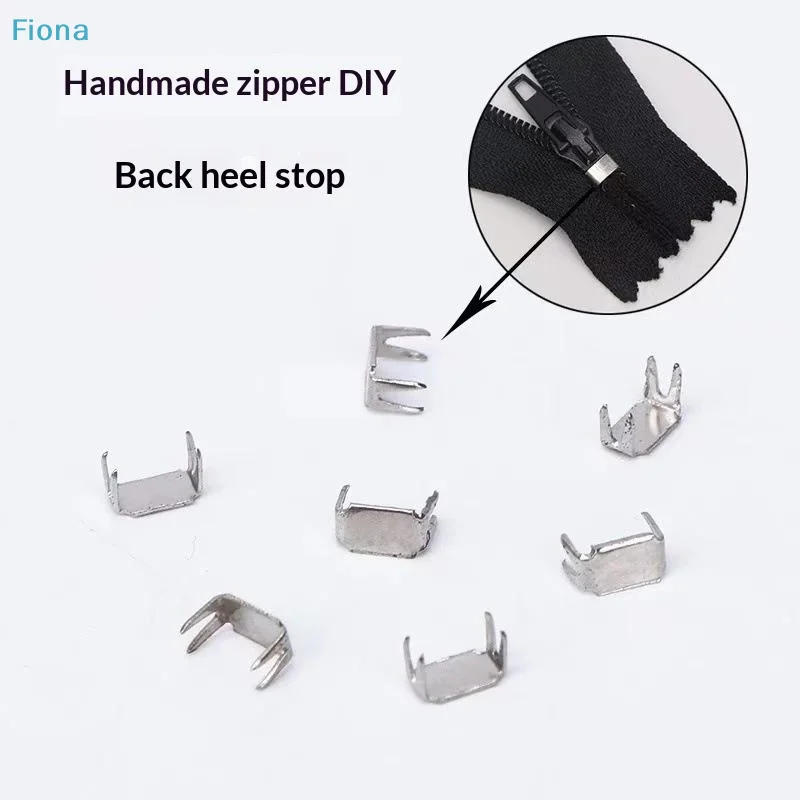 ☭20PCS 5# Zipper Stop Metal Clasp Claw-Style Tail Four-Claw End Zipper Head Tail Regulation Four-Claw Code Card Stop