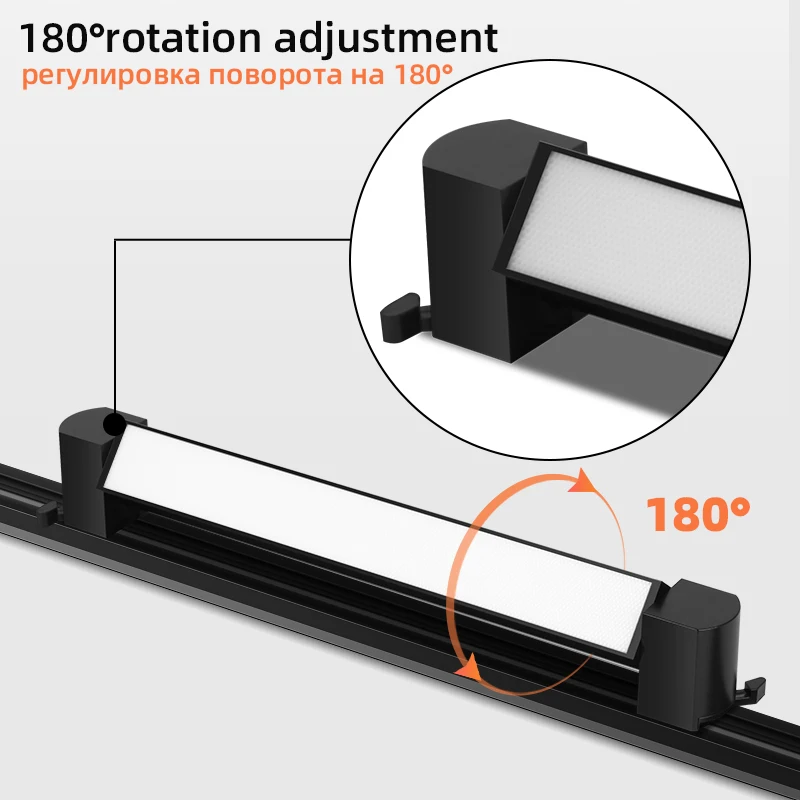 Conjunto de luz de trilha 85-220V LED Track Lighting Spotlight Spot Led rail Lamp 10/20W Para loja em casa quarto 110V Rail focus Holofote