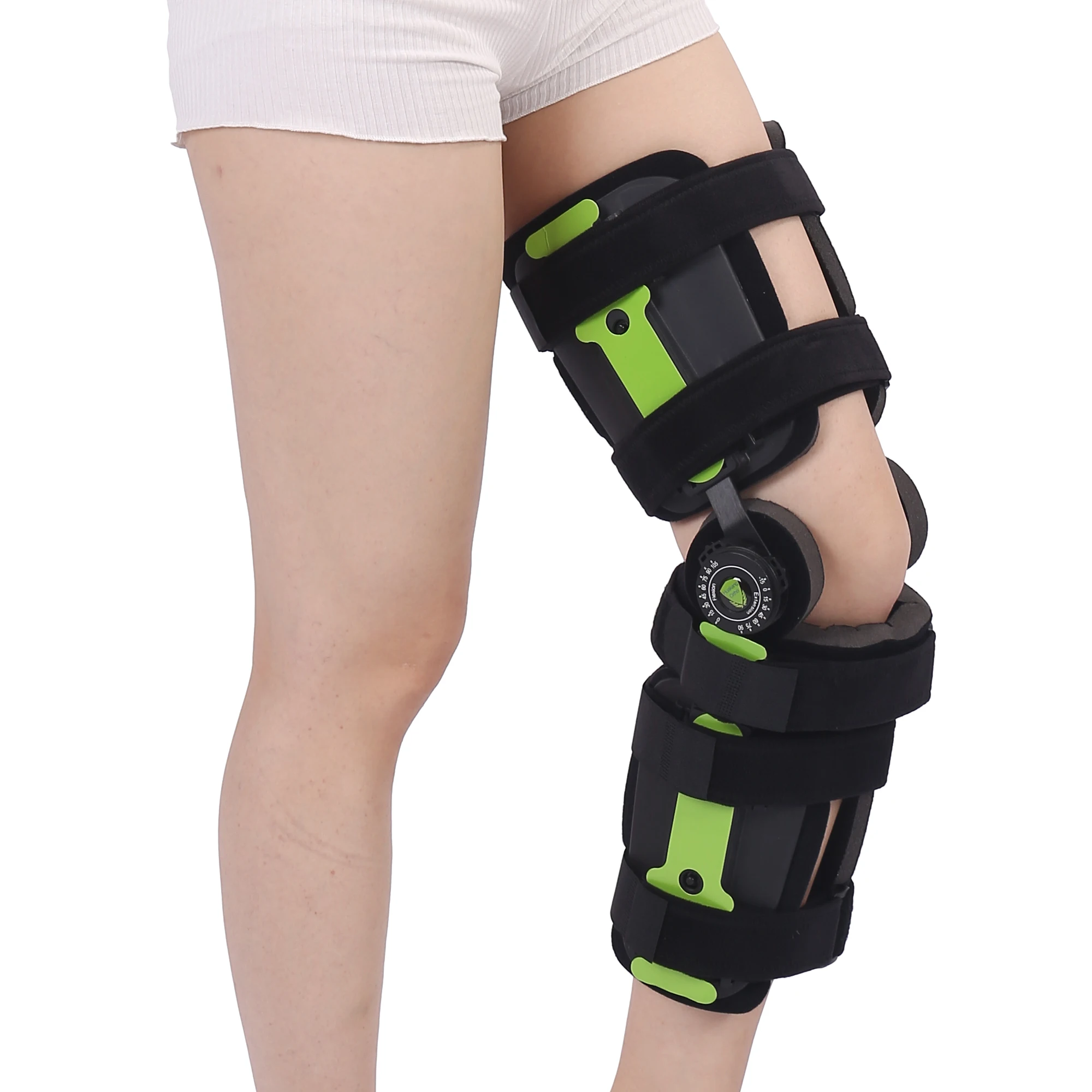 Adjustable Hinged Knee Splint Support ROM Walker Knee Stabilization Brace for Leg Correction