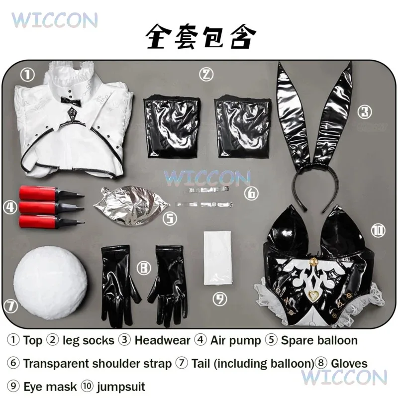 25COSGame NieR: Automata 2B أزياء تنكرية لفتاة الأرنب زي مثير للخادمة Doujin أغطية الرأس الدعائم شعر مستعار لحفلة الهالوين لعب الأدوار Cl