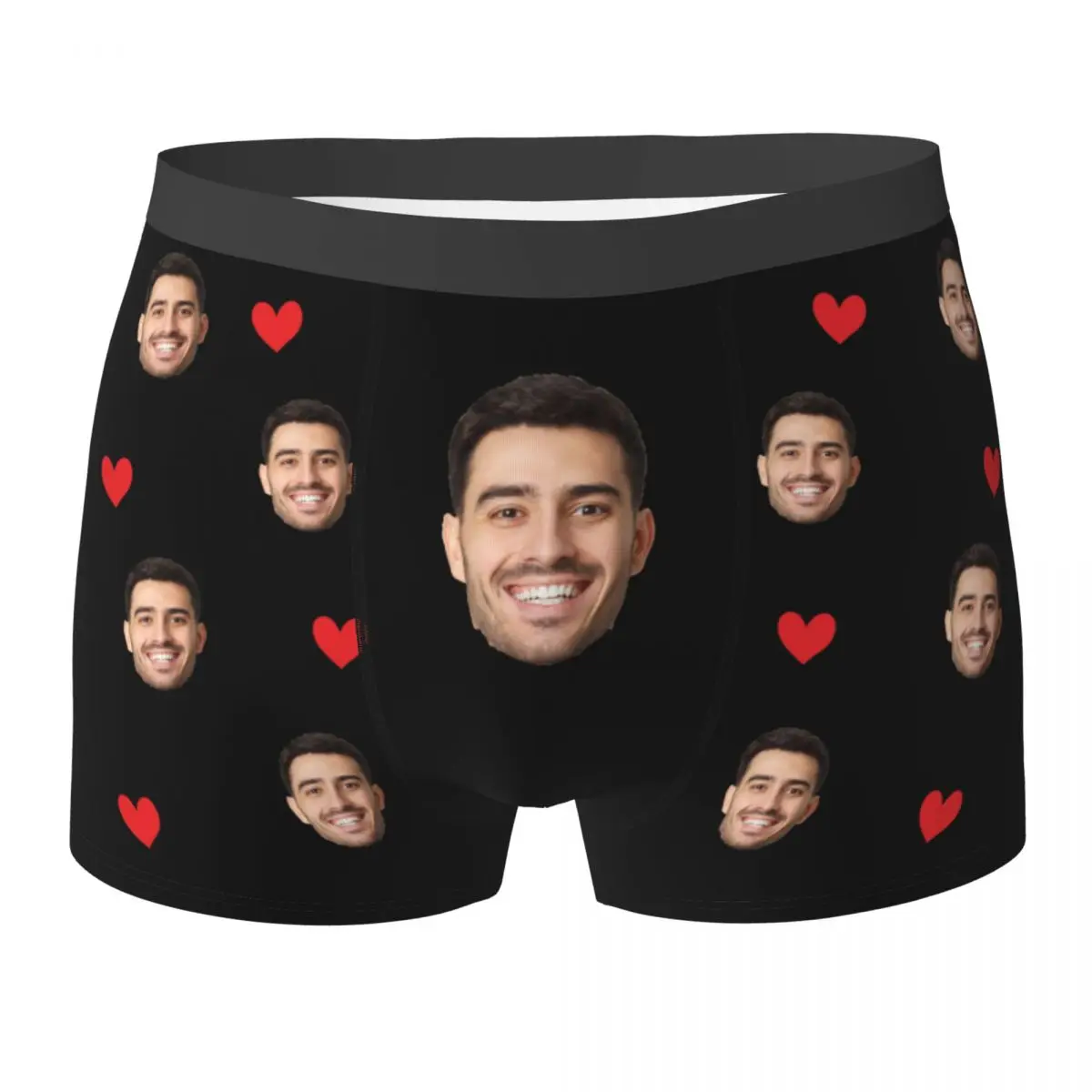 Men Gift Custom Face Boxers Valentine\'s Day Gift Personalized Photo Underwear Design Birthday Boxer Briefs for Boyfriend Husband