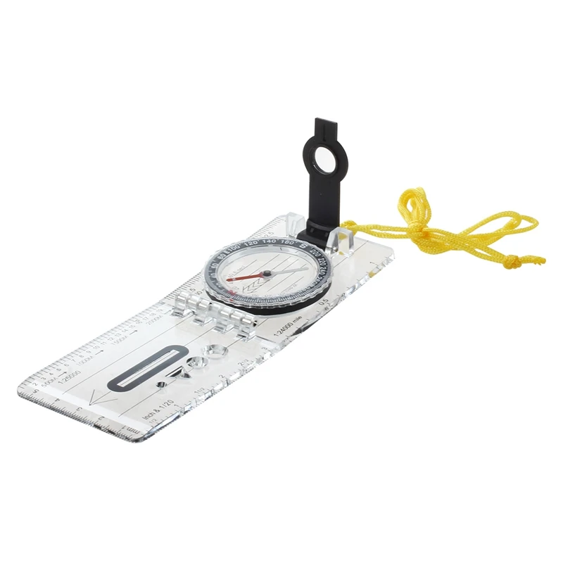 ELOS-2X Foldable Navigation Camping Baseplate Compass Ruler Map