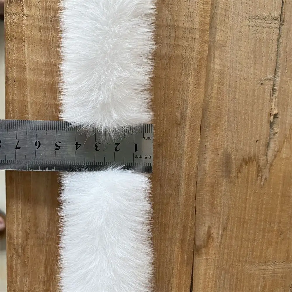 100 cm Sahte Tavşan Kürk Bant Kürklü Şerit Kırpma Şerit Kürklü Kabarık Dikiş DIY Zanaat Eşarp Yaka 5 cm