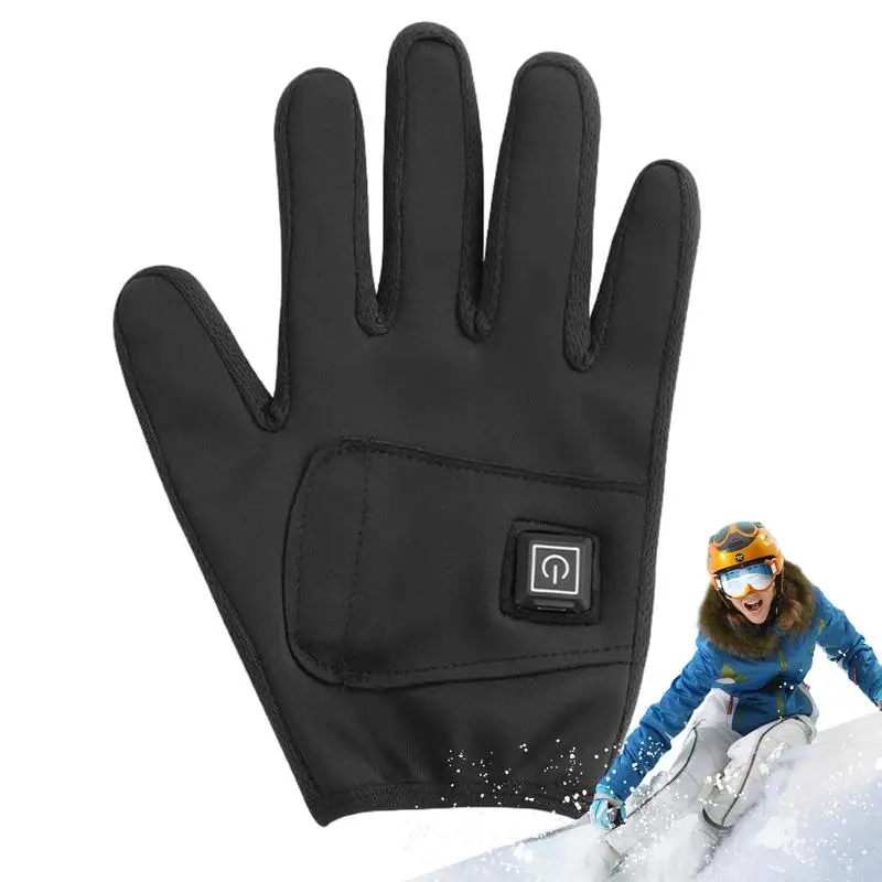 

USB Electric Heated Gloves Built-in 2000mAh Battery 3-temp Setting Waterproof Winter Hand Warmer For Skiing cycling fishing