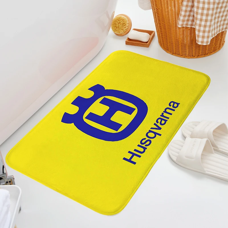 Kitchen Carpet for Bedroom S-Husqvarnas Floor Mats Front Door Mat Funny Doormat Non Slip Carpet Anime Carpet Bathroom Rug Carpet