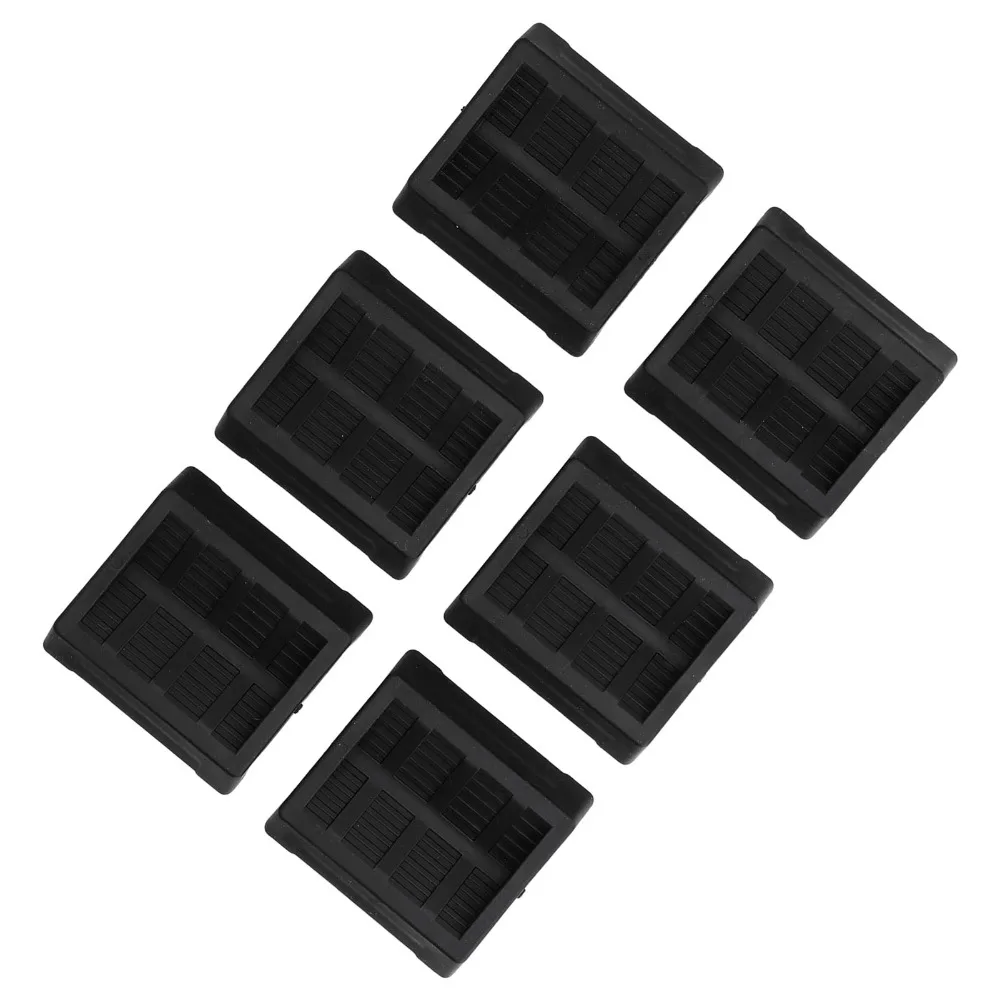 

6pcs Stability Rubber Furniture Cups Deep Grooves Black Furniture Coasters Non-Slip Furniture Stopper Chair