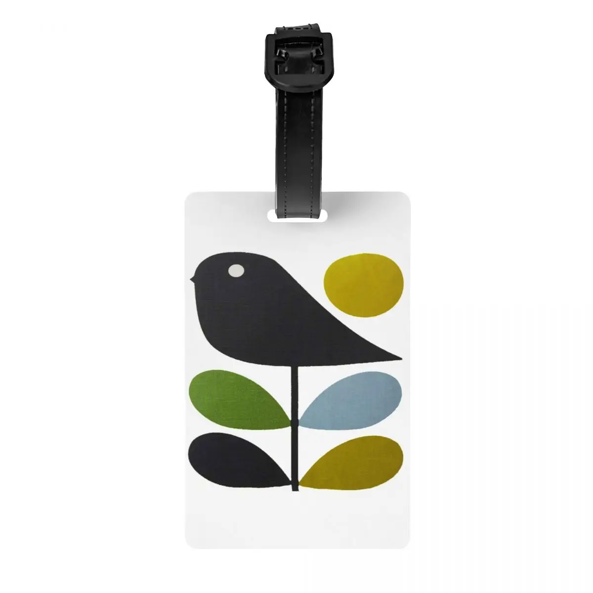 

Custom Kiely Orla Stem Bird Luggage Tag With Name Card Flowers Geometric Privacy Cover ID Label for Travel Bag Suitcase