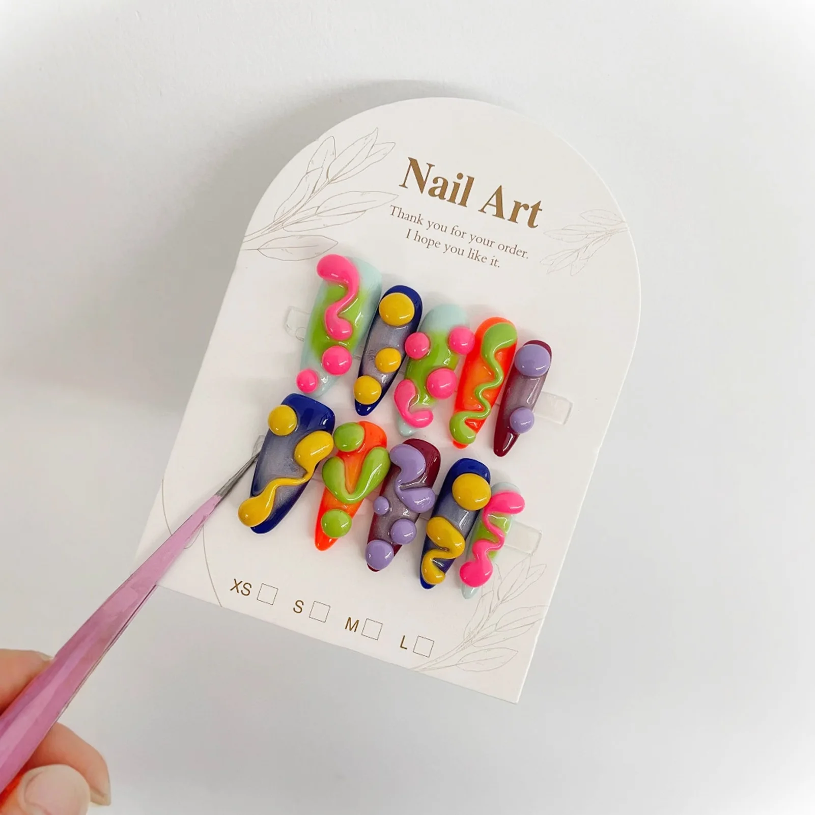 

10 шт., пресс для ногтей ручной работы, цвет дофамина, шариковый гель, накладные ногти для женщин и девочек, носимые европейские длинные миндалевидные накладные ногти, патчи