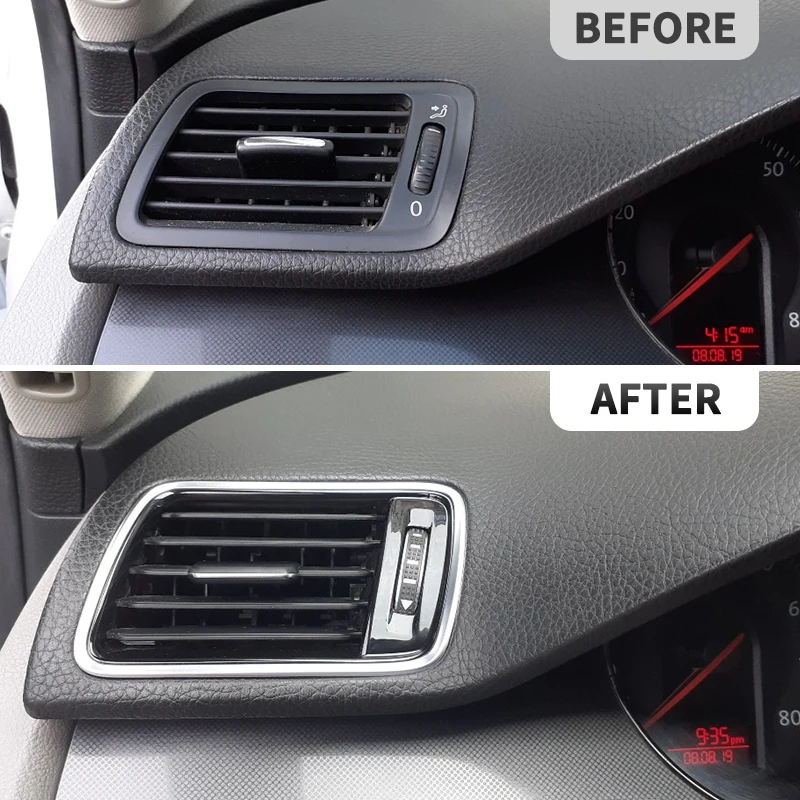 

Черный хром с левым рулем, автоматические вентиляционные отверстия для кондиционера для VW Passat B6 B7 2006-2011 для CC R36 3AD819701A 3AD819702 3AD819728A