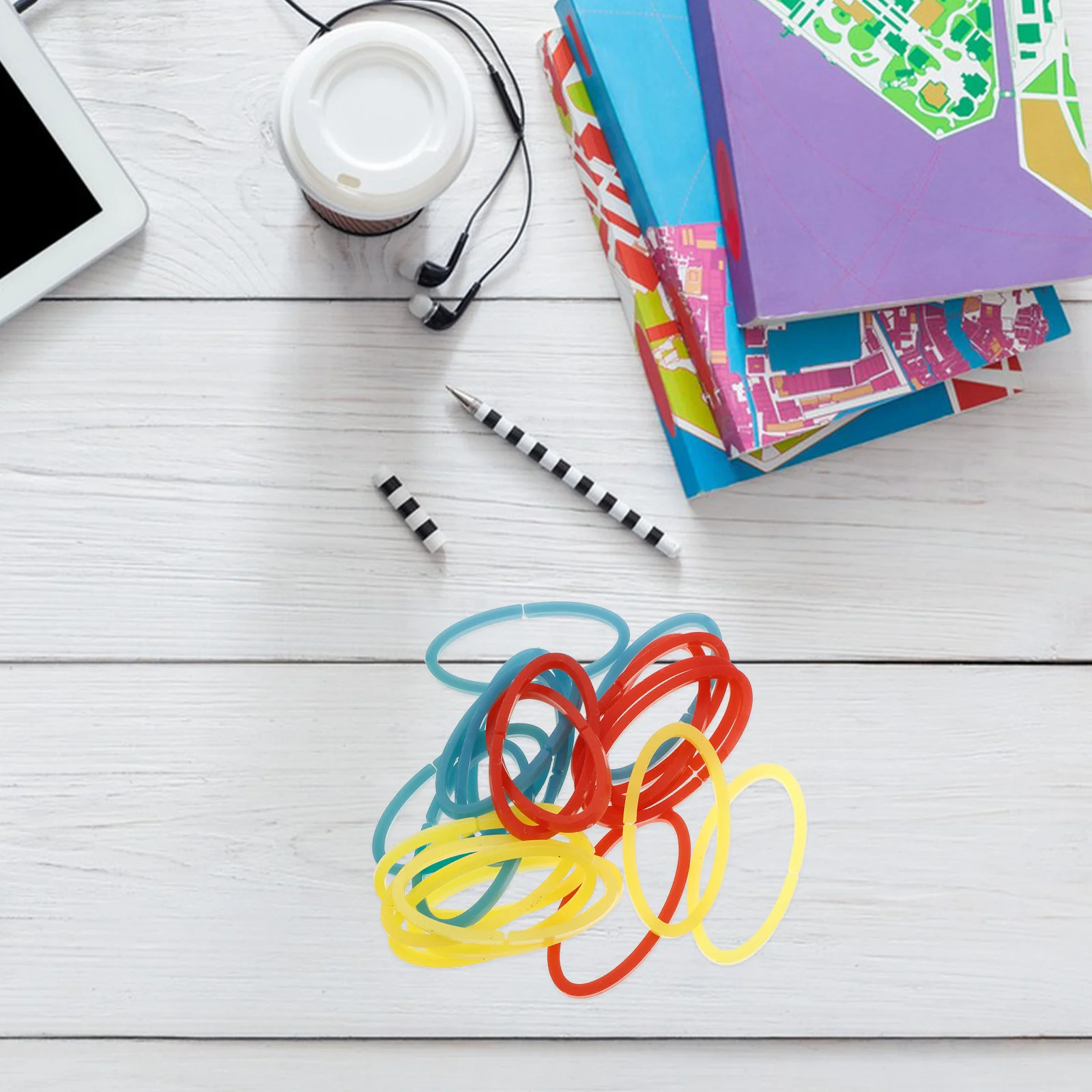

2 Bags Experimental Link Chain Kids Tools Teaching Math Ring Primary School Equipment Toy Plastic Aids Matl Connection