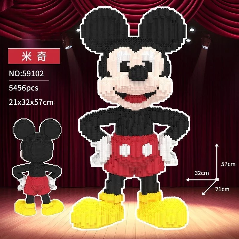 Disney Mickey Mouse 3D-model bouwstenen kleine deeltjes educatief speelgoed cadeau