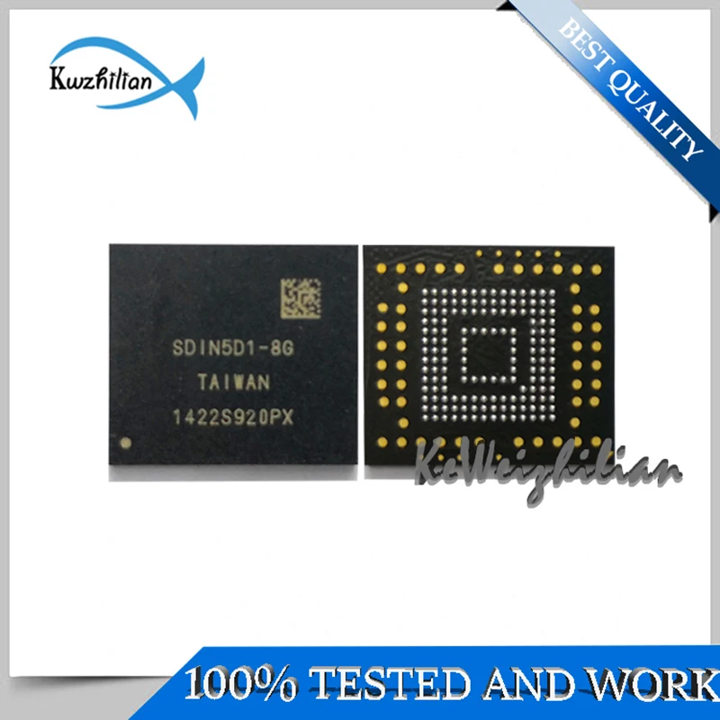 SDIN5D1-8G  SDIN5D2-8G  153FBGA  8GB  EMMC  Flash chip  Hard disk Store the particles  Tested 100%  A new lifespan 0-10  Good IC