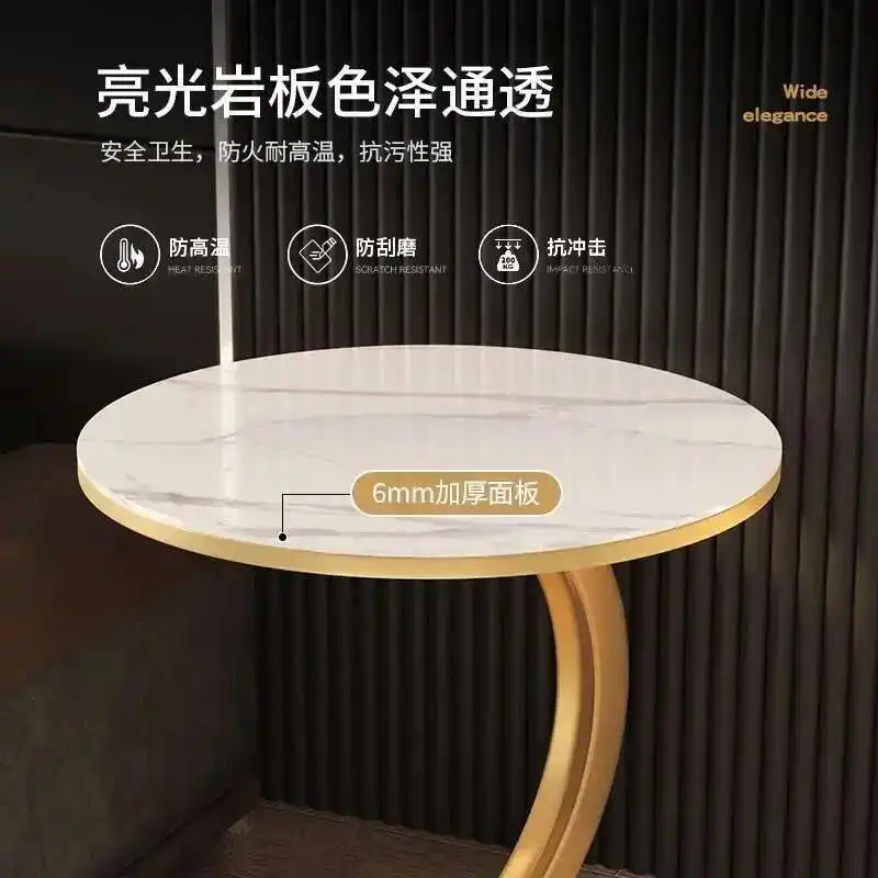 木製ラウンドコーヒーテーブル小さなリビングルームのデザインサイドコーヒーテーブルホワイトサークルティーストーリックカウォウィ北欧モダン家具