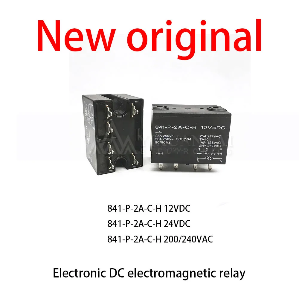 5Pcs/Lot New original  841-P-2A-C-H 12VDC 841-P-2A-C-H 24VDC 841-P-2A-C-H 200/240VAC Electronic DC electromagnetic relay