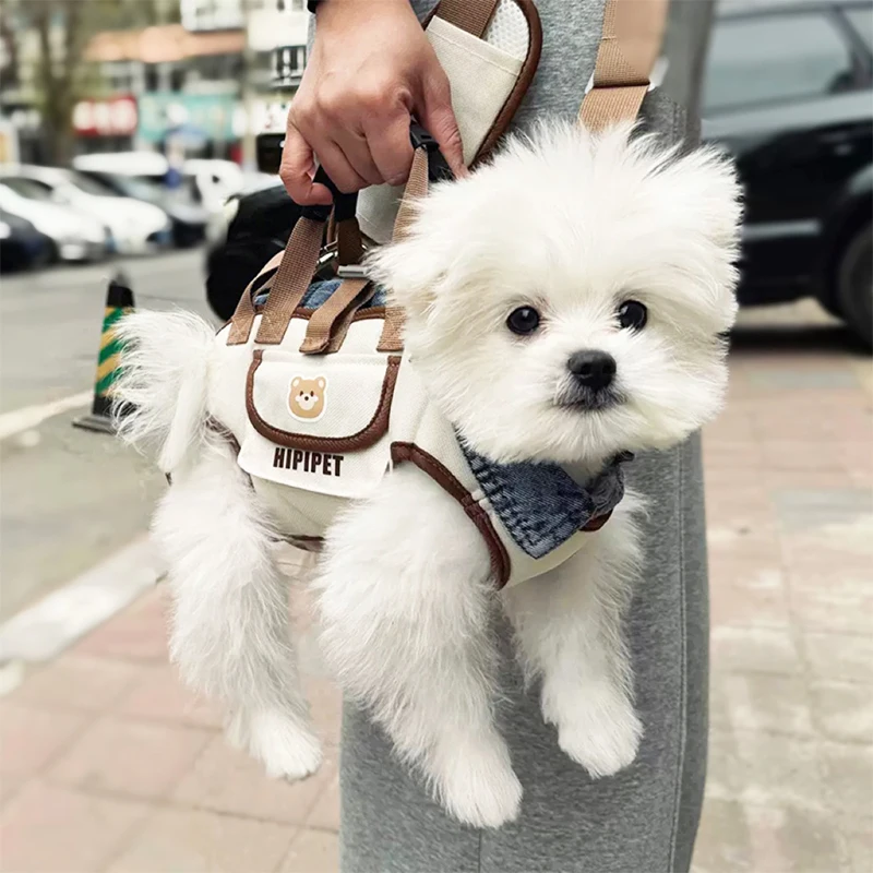 

Portable Breathable Single Shoulder Bag Pet Backpack for Teddy Small Dogs Outdoors Traveling Pet Gear Pet Supplies