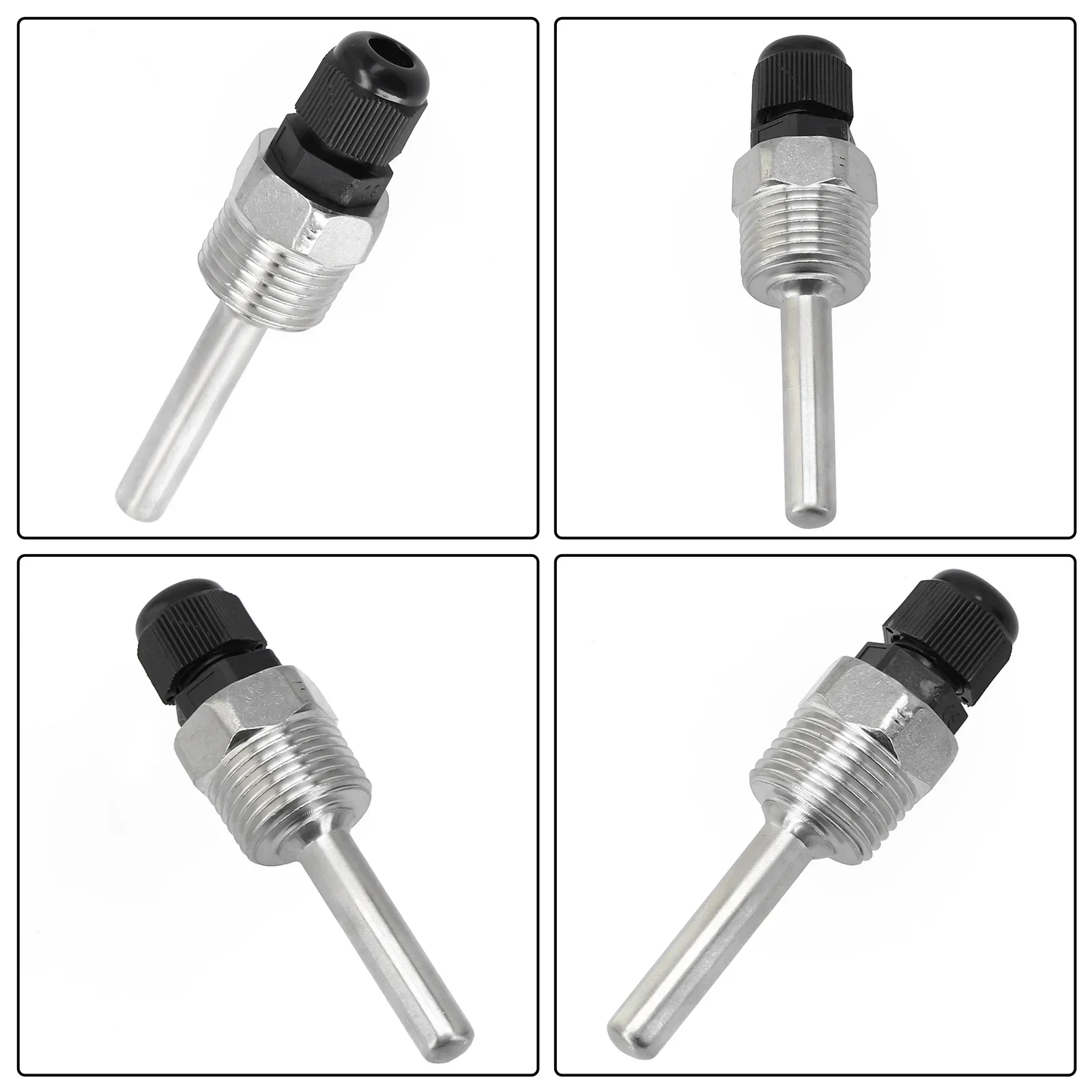 Thermowell For Temperature Sensor 30200mm SUS304 Stainless Steel G12 Thread Inner Diameter 6mm Outer Diameter 8mm