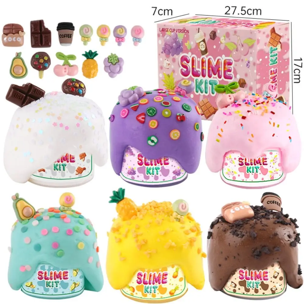 Miękki zestaw 200 ml masła Slime Kolorowa glinka Super miękka zabawka błotna Nieklejąca się rozciągliwa zabawka Party Favor