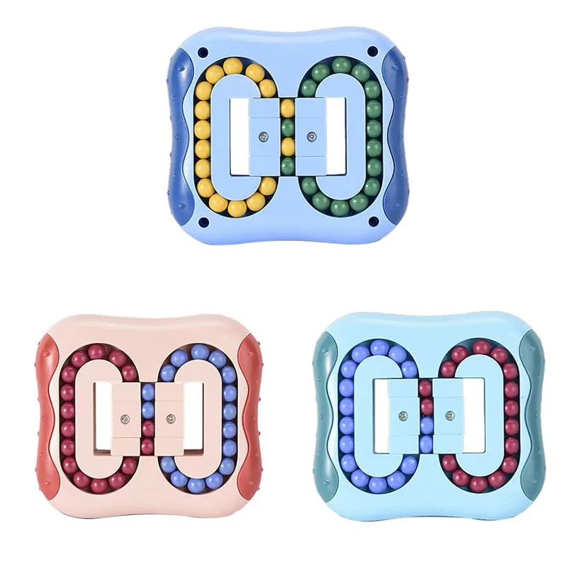 Magic Bean Rotating Cube Puzzle Fidget Toys for Anxiety And ADHD Brain Teaser IQ Test Educational Mind Games Kids Teens Adults