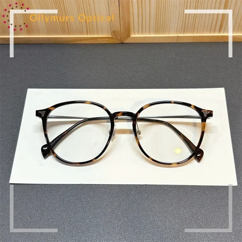 

Ollymurs New Fashion Women Myopia Reading Photochromic Prescription Glasses Customized Round Large Frame Eyeglasses For Student