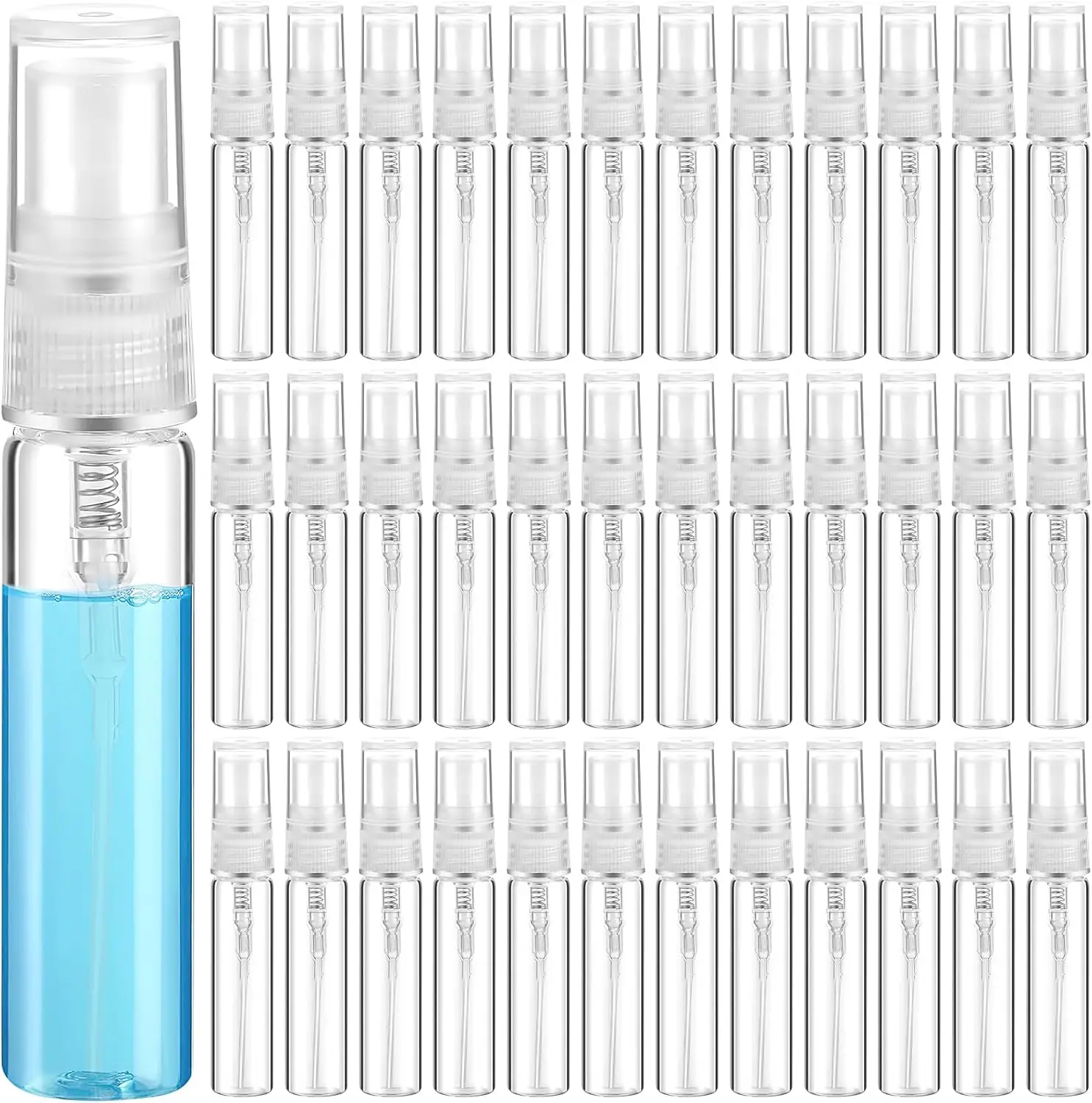 5/10/20/30/50 Uds Mini botella con pulverizador atomizador de Perfume vacío botella de Perfume transparente 3ML 5ML 10ML herramienta de muestra portátil recargable