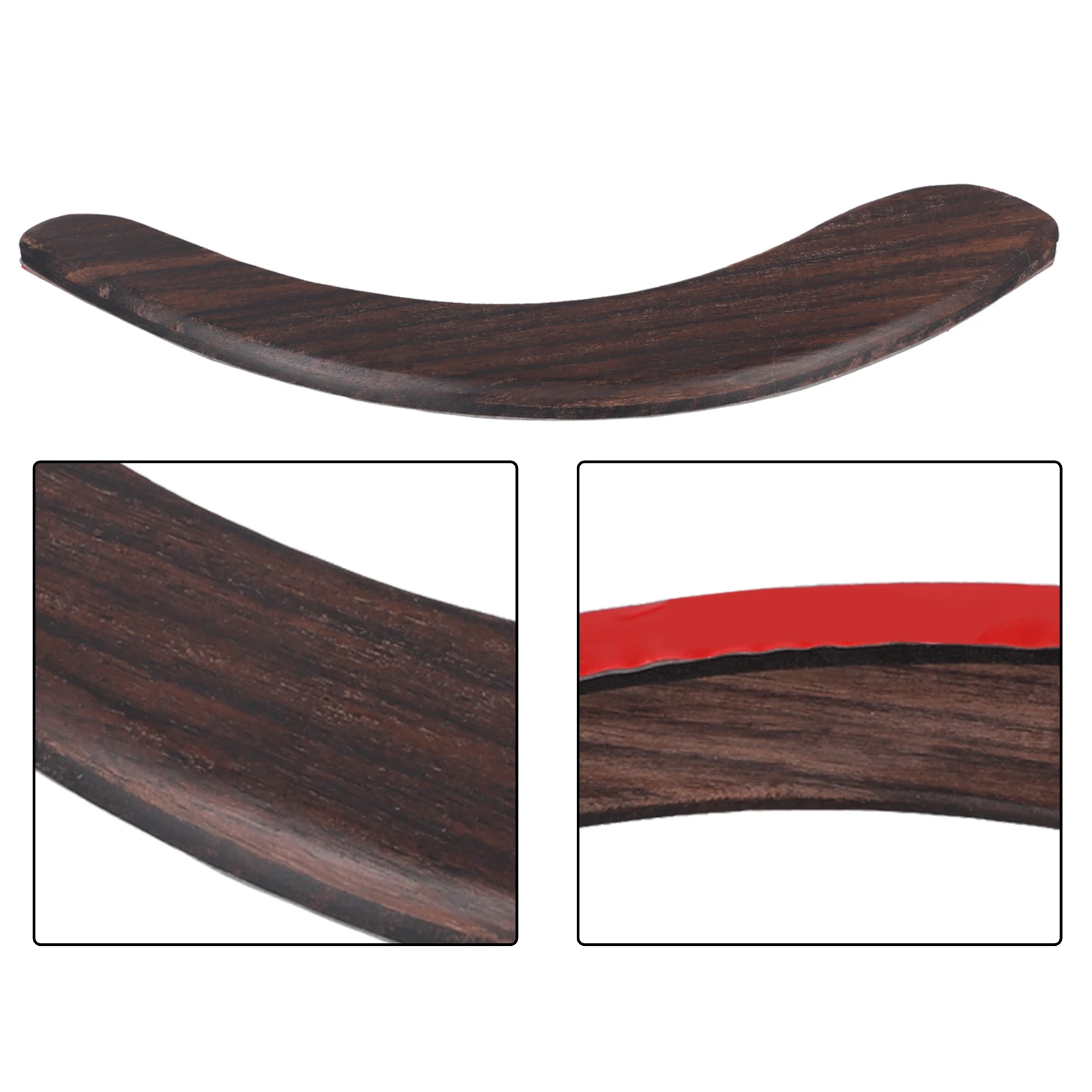 Wood Rest Accessory for Acoustic Guitar That Supports Consistent Right-Arm Angle and Improves Dynamic Range Control
