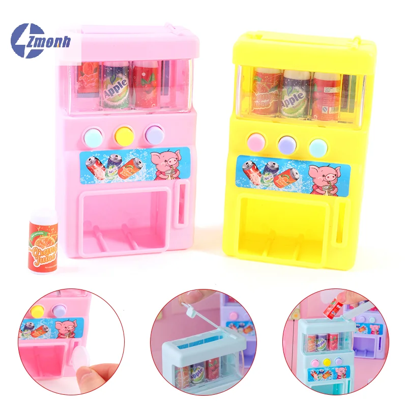 

New！1Pcs Kids Simulation Self-service Vending Machine With Mini Coins Drinks Play Toys Play House Toy