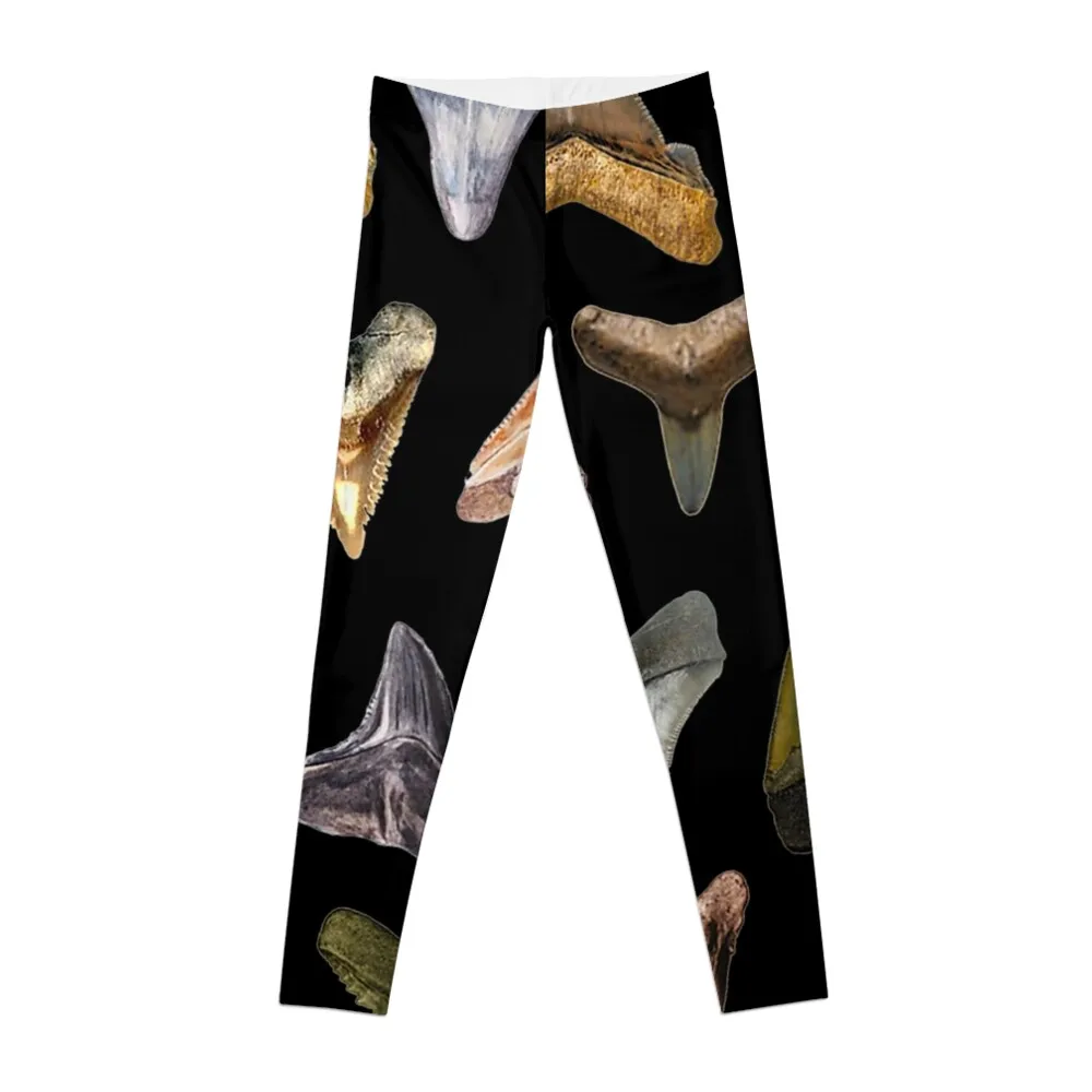 Types Of Shark Teeth I Species Of Sharks Gift Leggings trousers legging pants raises butt Women sportwear Womens Leggings