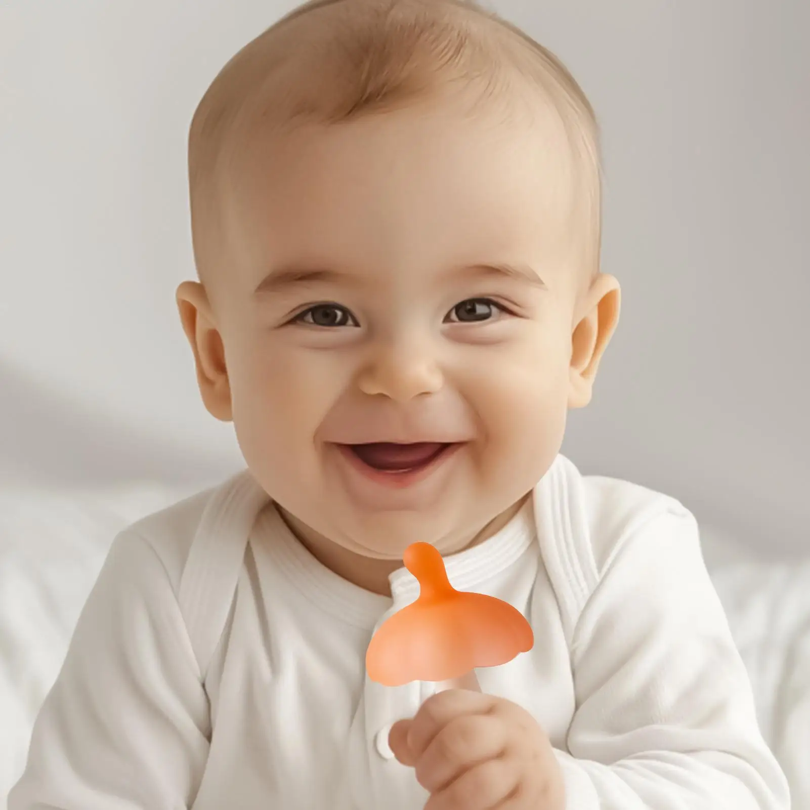 

Baby Teethers Soft Silicone Baby Chew Toys Developmental Sensory Soft Pacifier With Adjustable Strap For Tooth Kids Boy Girl