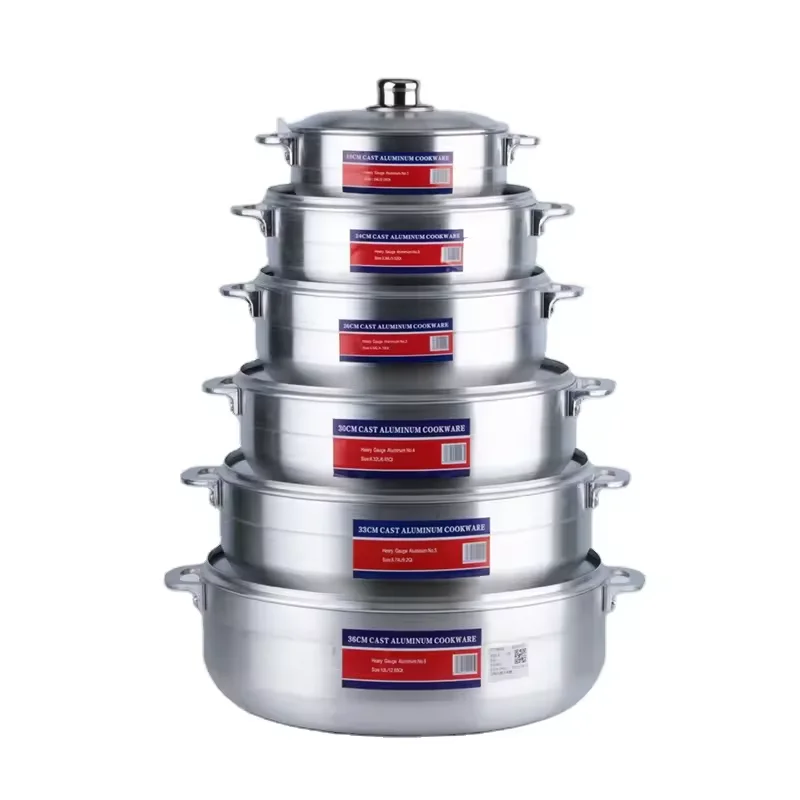 Die-casting casserole 6PCS aluminum pot set