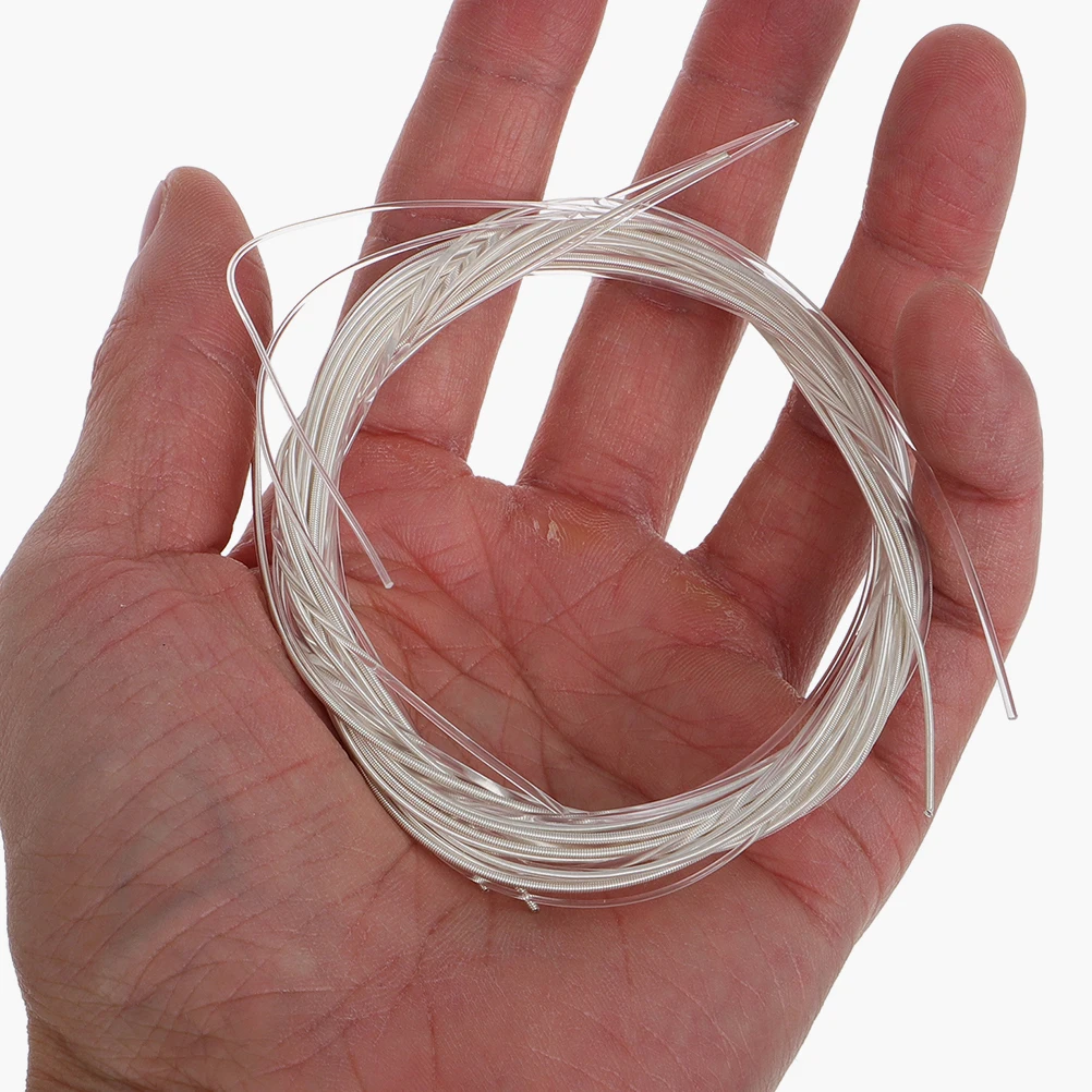 

2 set 2 Sets Classical Guitar Strings Nylon Silverplated Durable Reliable Instrument Accessories Acoustic Bass White Bag