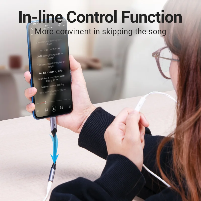 Переходник Vention с Type C на 3,5, аудиокабель с разъемом USB C на Jack 3,5, AUX для наушников, для Xiaomi Mi 9, 10 pro, Huawei, USB-C-3,5 мм