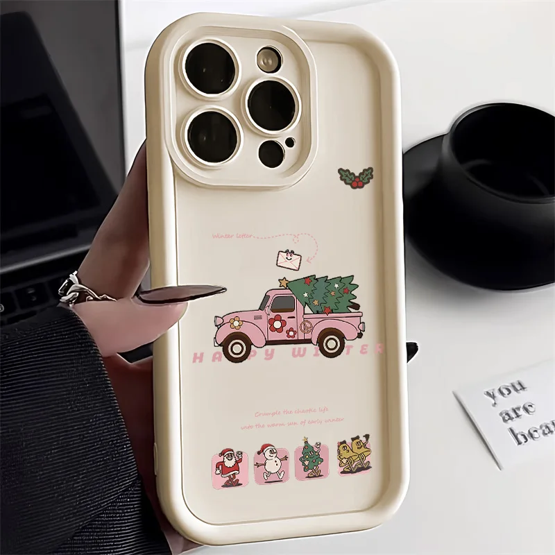 

Christmas Santa Claus Gift Case For iPhone 11 Cases For iPhone 15 12 13 14 16 11 Pro Max XS Max X XR 7 8 Plus Soft Phone Cases