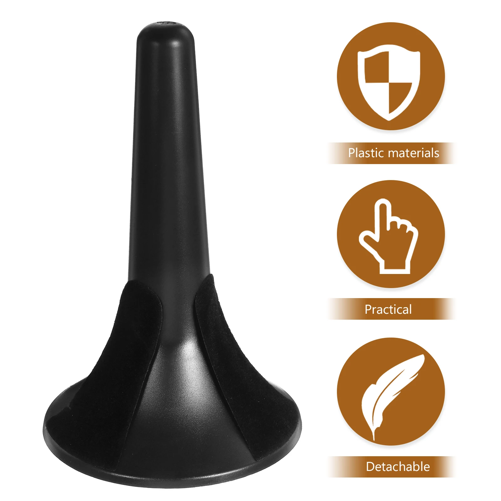

Portable Trumpet Detachable Trumpet Stand Foldable Black Plastic Fabric Pads Anti Scratch Brass Instrument Accessory