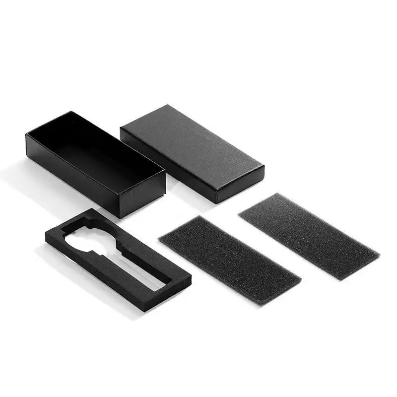High-end Black Watch Box with Inner Tray Boutique Rectangle Thick Paper for Bracelet Watch Organizer Gift Jewelry Box