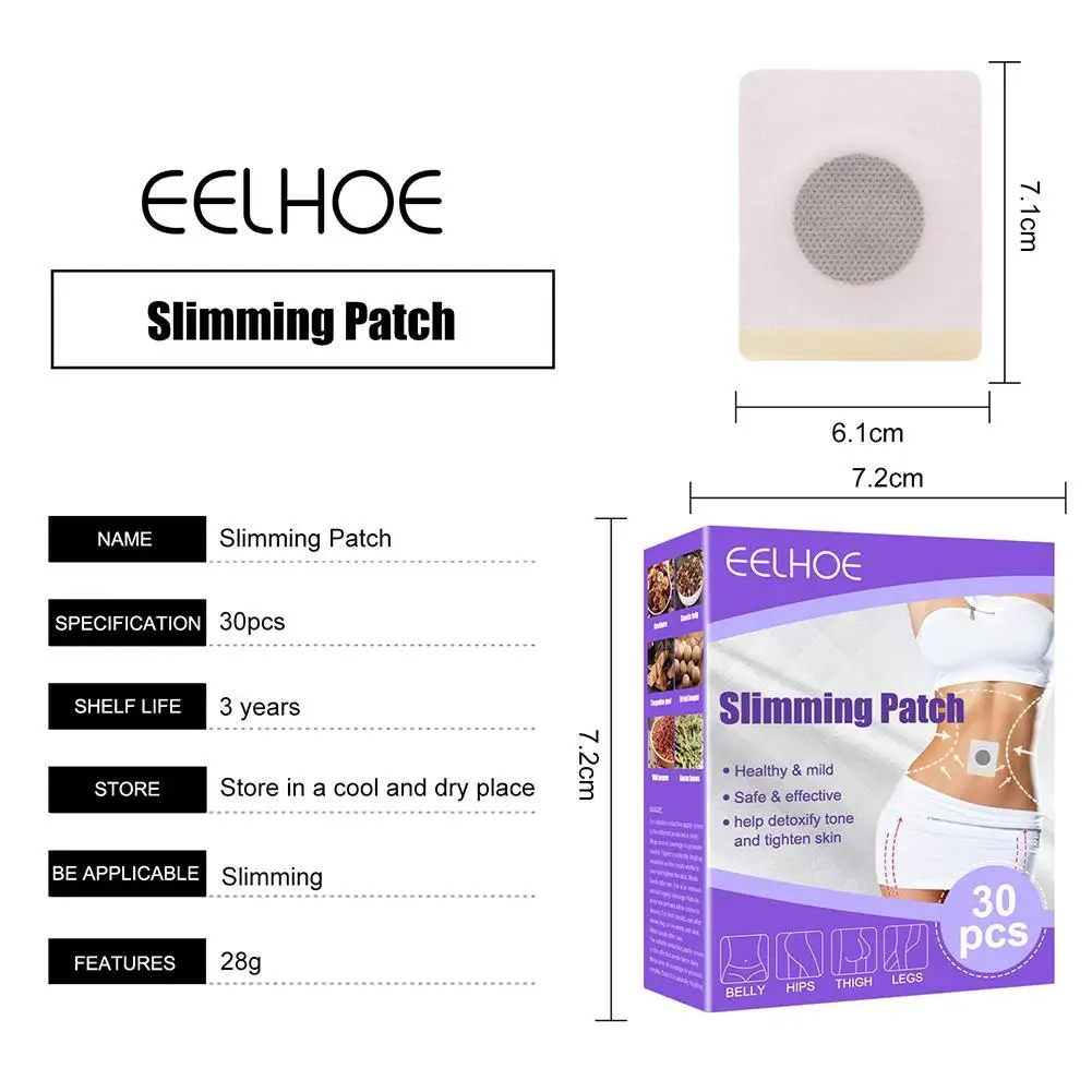 Eelhoe Afslankpatches Body Sculpting Buikstickers Navelverlies Verstevigend Taille Dun Brandend Gewicht Body Slanke Patch Fat 30Pc S1p1