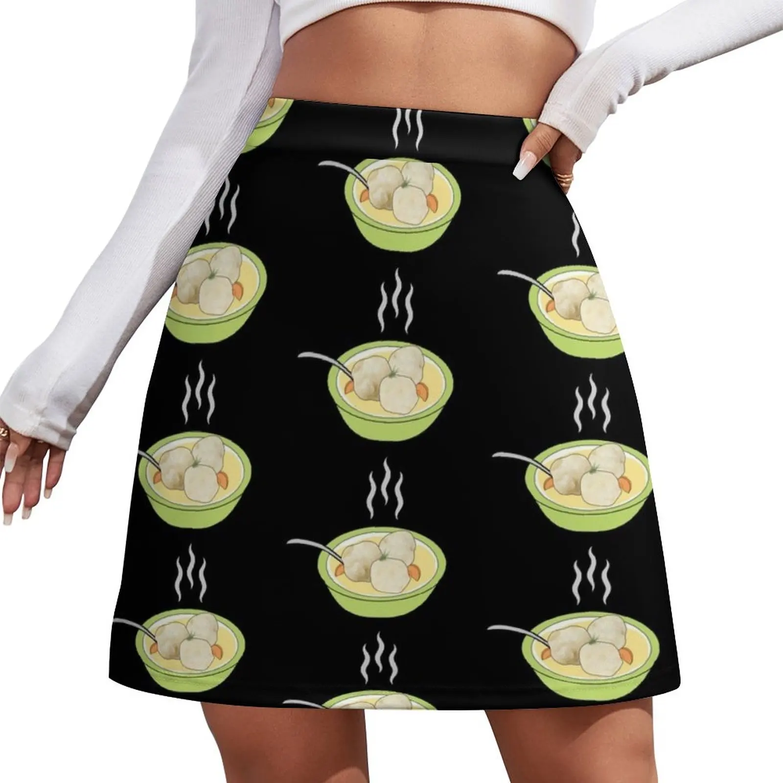 

Matzo Ball Soup Jewish Food Mini Skirt Woman clothing Woman skirts Short women′s skirts Mini Skirt