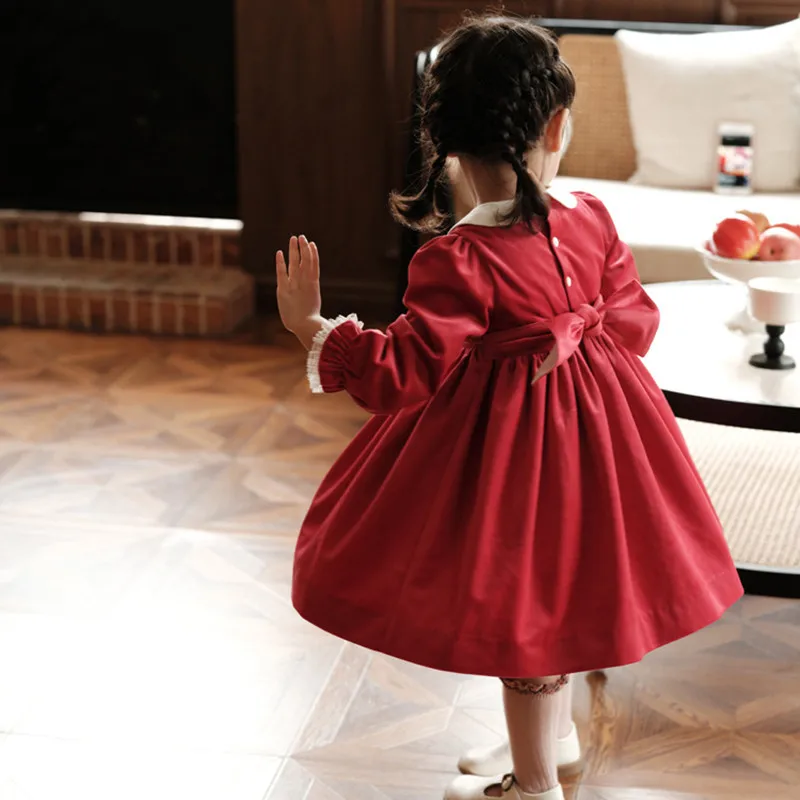 2024 Girl Dresses for Birthday Party Kids Luxury Embroidery Velvet Clothes Children Boutique Christmas & New Years\' Girls Dress