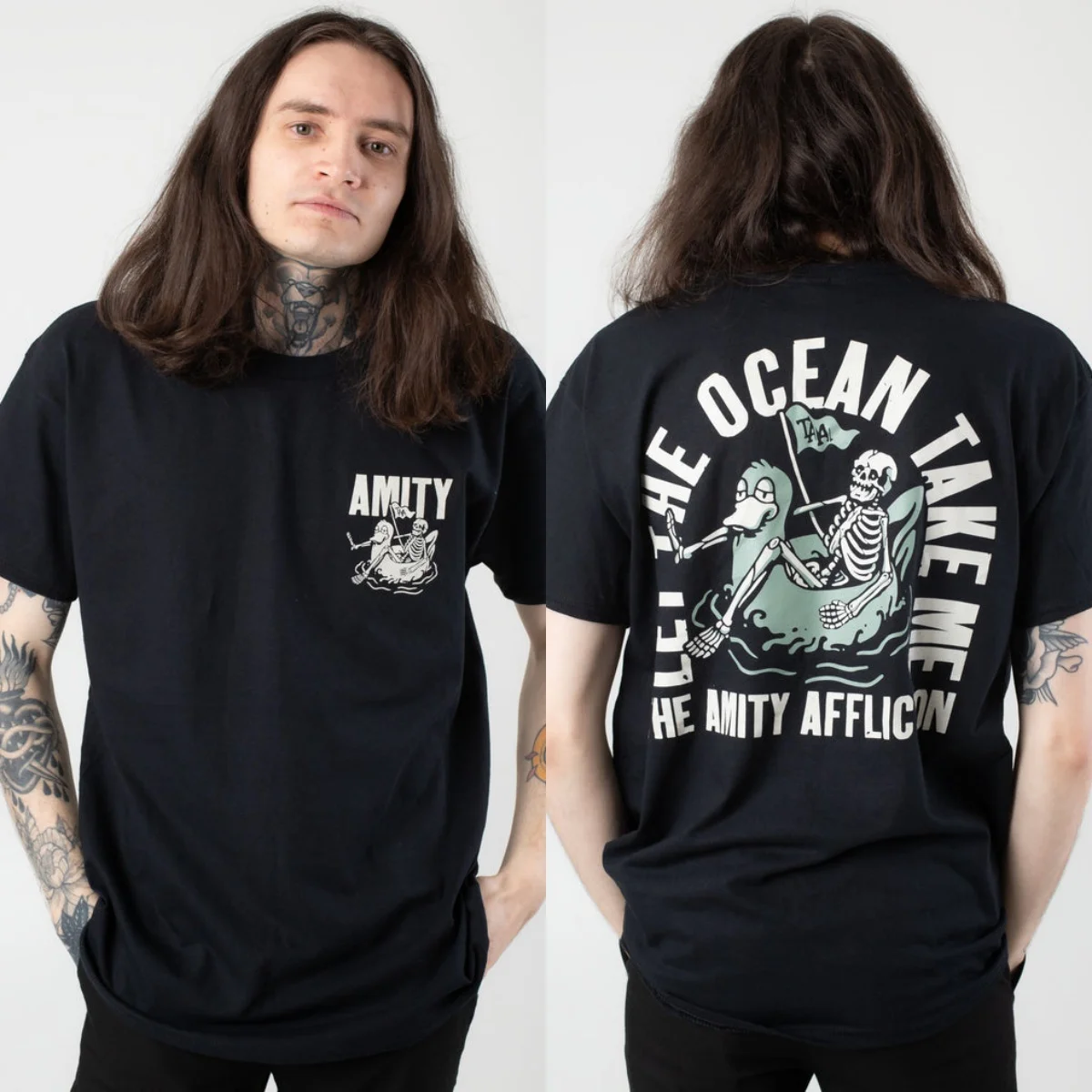 Neues The Amity Affliction Grafik-Baumwoll-T-Shirt, Unisex, Sommer, kurzärmelig, modisches Marken-T-Shirt, luxuriöses, lässiges Vintage-T-Shirt – Detail 7