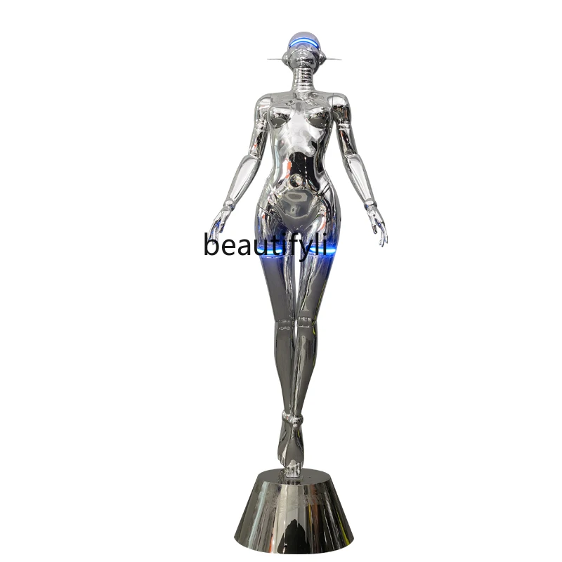 

Kushanji Electroplating Machinery Figure Sculpture Creative Living Room Hotel Technology Art Decoration Floor Ornaments