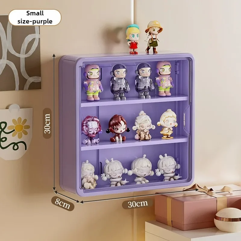 Blind Box Storage Display Rack For Pop Mart Wall Mounted Transparent Figurine Display Case Landscaping Box Dust-proof Cabinet
