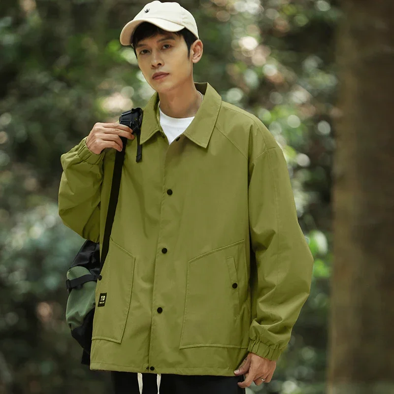 

Pop Outdoor Waterproof Jacket Loose Hunting Trench Coat For Men Solid