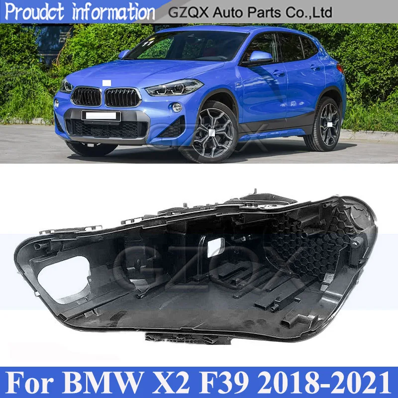 

CAPQX Front Headlight Base Cover For BMW X2 F39 2018-2021 Head Light Back Lid Head Lamp Back House Headlamp Rear Shell