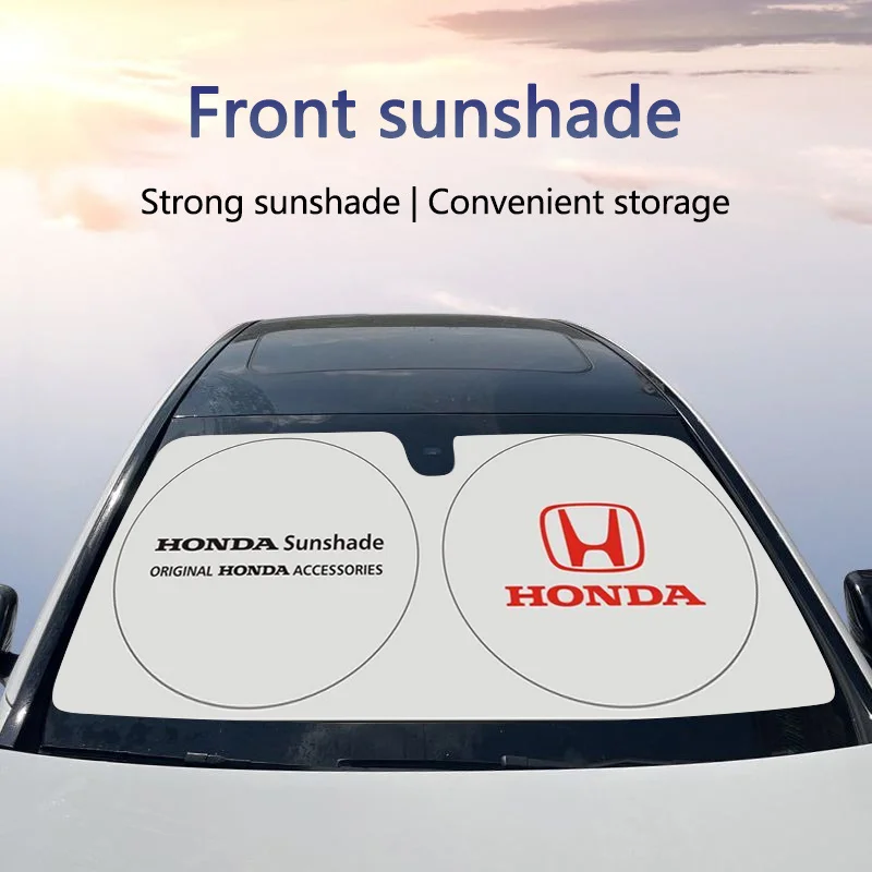 

Car Windshield Sun Shade Window Shade Front Sunshade UV Protection For Honda Mugen Power Civic Accords CRV Hrv Jazz CBR VTEC VFR