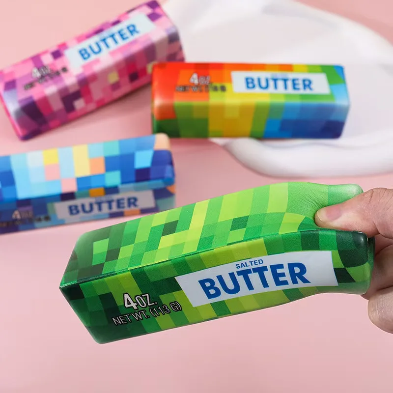 Entspannungs-Butter-Stick, Quetsch-Musik-Stressabbau-Spielzeug, Schüler-Entspannungsartikel, PU-Schaum, Weicher Niedlicher Butter-Stick mit Langsamer Rückfederung