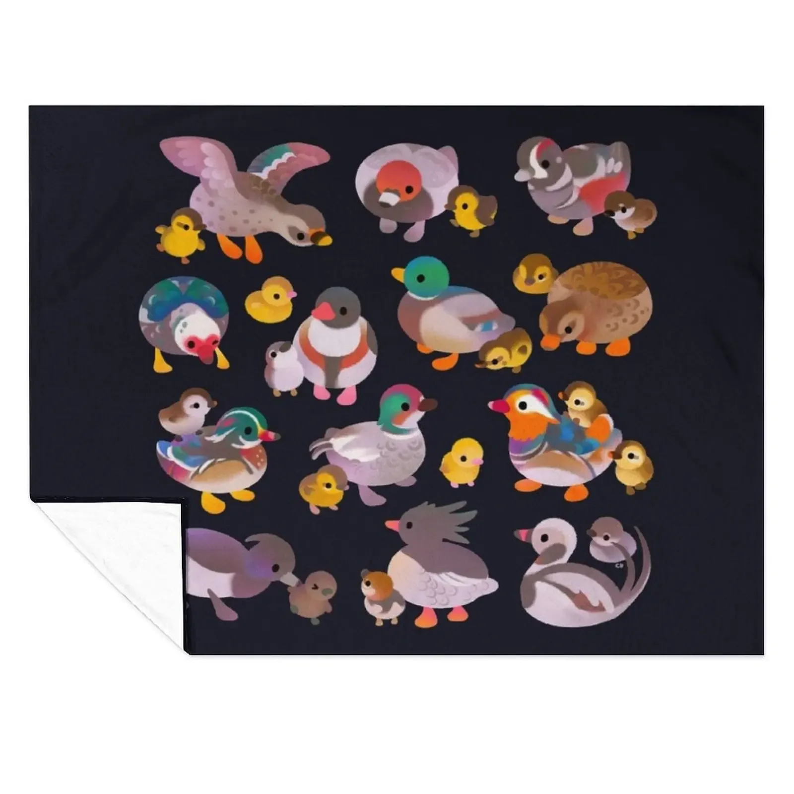 

Duck and Duckling - dark Throw Blanket Camping Decorative Throw Hairys bed plaid Blankets